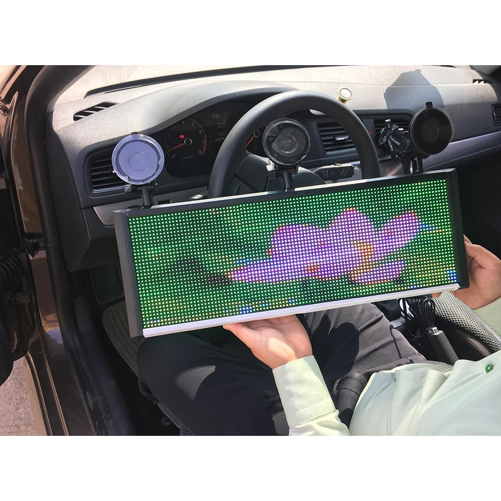  Hongwei Автомобильный Такси автобус задние окна СВЕТОДИОДНЫЕ экраны wifi управление P5 наружный светодиодный дисплей для