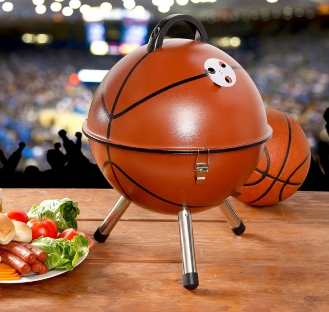 High quality Safe Tripod design Portable Basketball shaped barbecue stove outdoor BBQ Charcoal Grill
