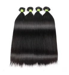 Pixie Curly Double Drawn Bundles With Closure Pissy Curls Hair Double Drawn Vietnam Bone Straight Super Double Drawn Raw Hair