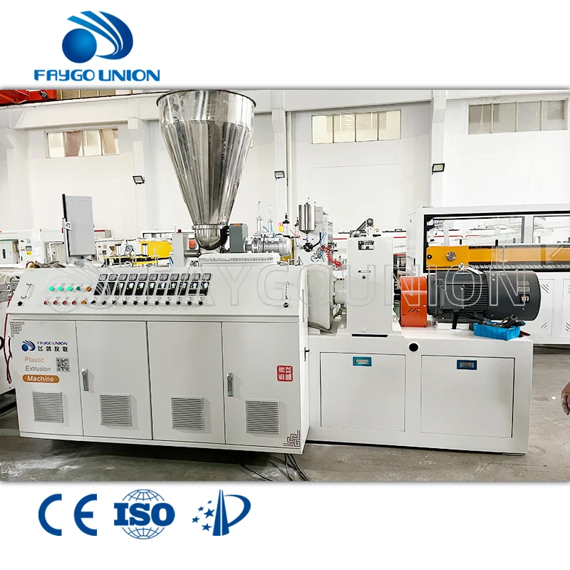 Faygo Union PVC / UPVC plastic profile extrusion extruder production line supplier machine quote supplier cost