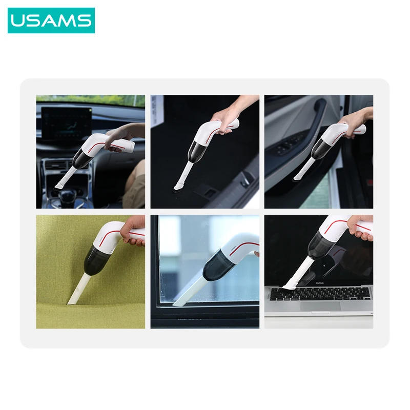 USAMS ZB253 Portable 5500Pa Strong Suction Desktop Automatic Mini Wireless Handheld Vacuum Cleaner
