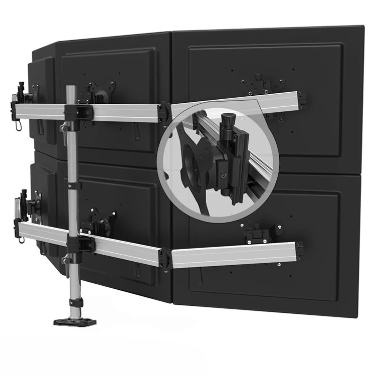 Most popular recyclable universal monitor mounting 6 arm lcd durable monitor mount stand