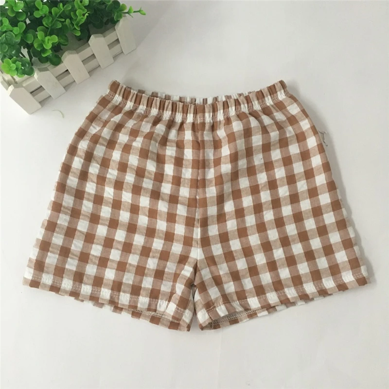 
Factory Direct Price Fashion Plaid Baby Boys Summer Shorts Cheap Toddler Boys Summer Shorts Outfit 