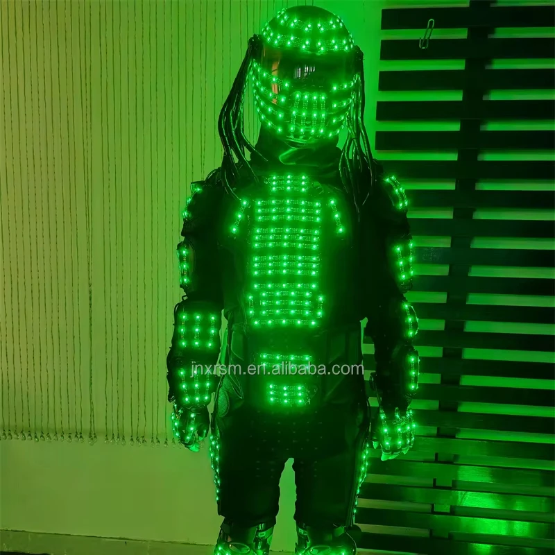 Luminous Robot Suit For Stage And Party Performance Wear Full Color Change LED Dance Robot Costume for night club