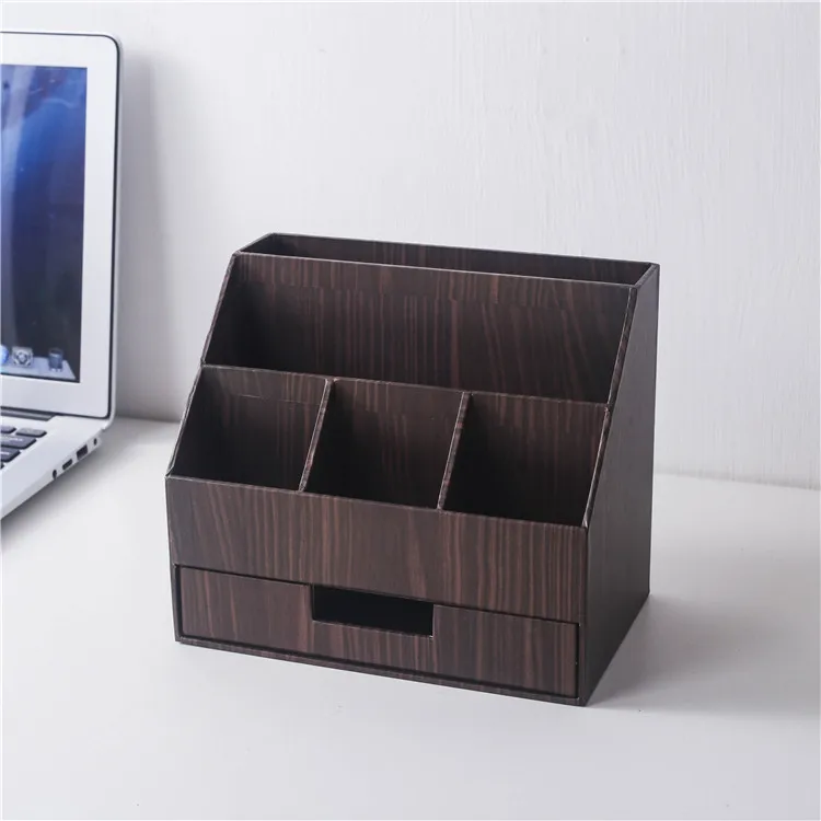 Многофункциональный коричневый Настольный органайзер для учеников руководителей, современный органайзер для офисного стола