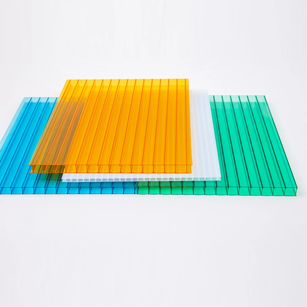 hot sale 6mm hollow transparent twin wall polycarbonate sheet for garden greenhouse