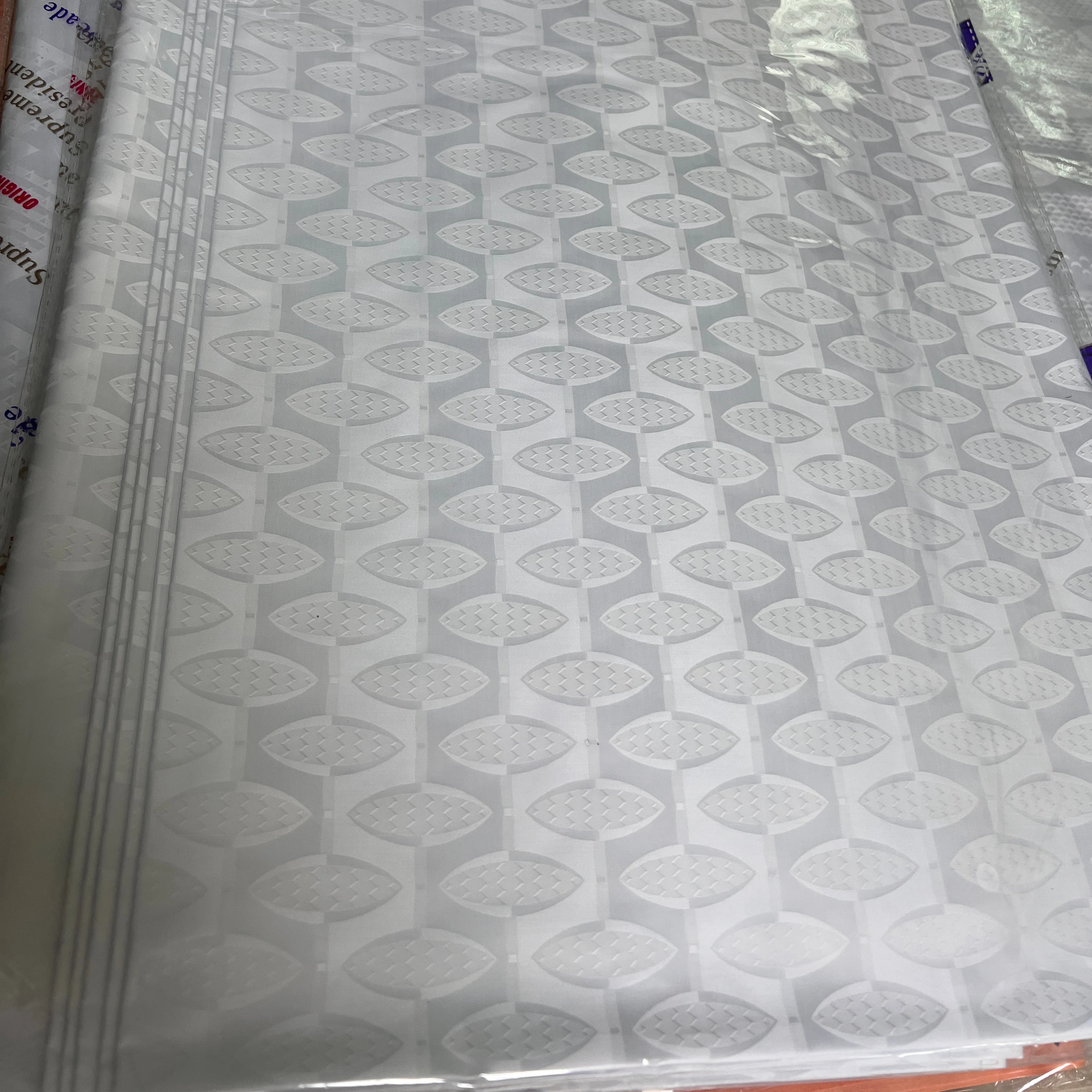 White Bazin Riche Tissu Africa Guinea Brocade Jacquard Fabric Price Per Meter Suit Nigerian Dress