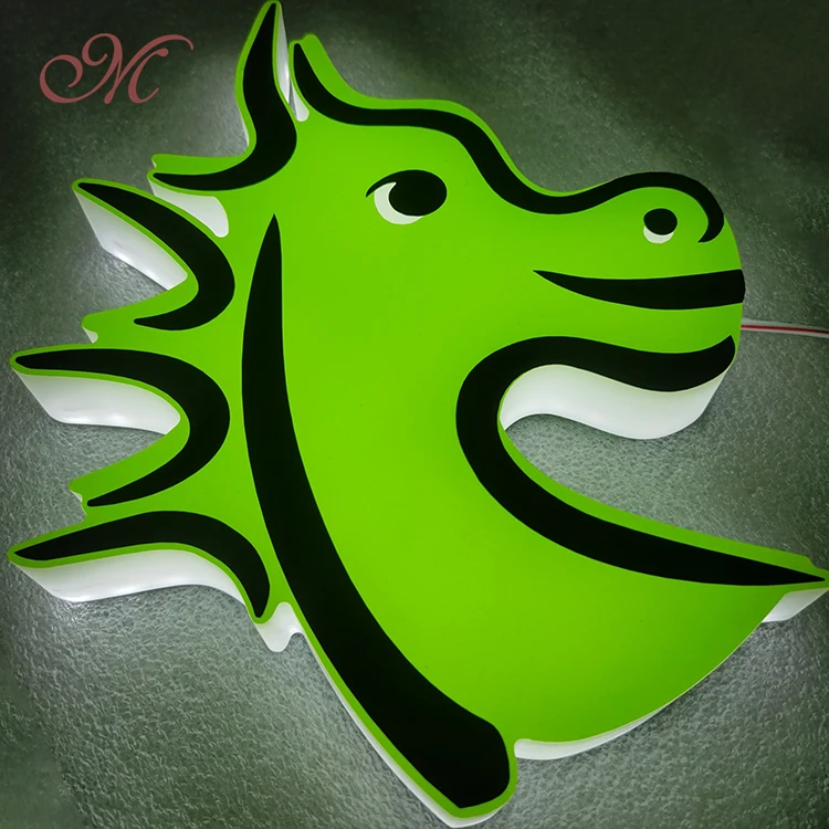 Factory Custom 3D Illuminated Advertising Company LED Acrylic Light Box Logo Electronic Sign