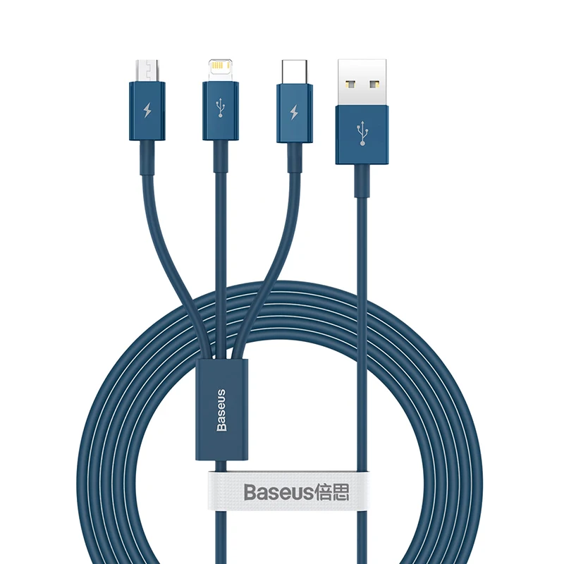 Baseus Superior Series Fast Charging USB to M+L+C 3.5A 1.5m 3 in 1 Data