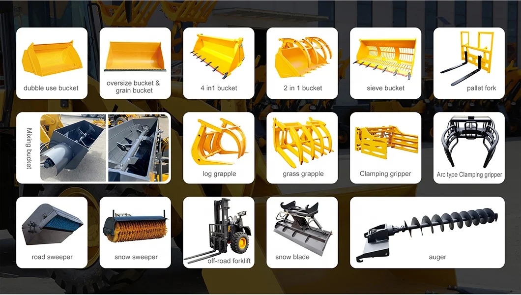 LUGONG T936 1.5ton 1.8t mini 4 wheel drive loader compact wheel loader hoflader radlader with quick hitch