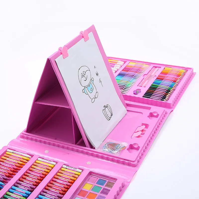 Proins High Quality 208pcs Brushes Water Color Pen Box Draw Pencil Arts Painting Kit Drawing Toys Set