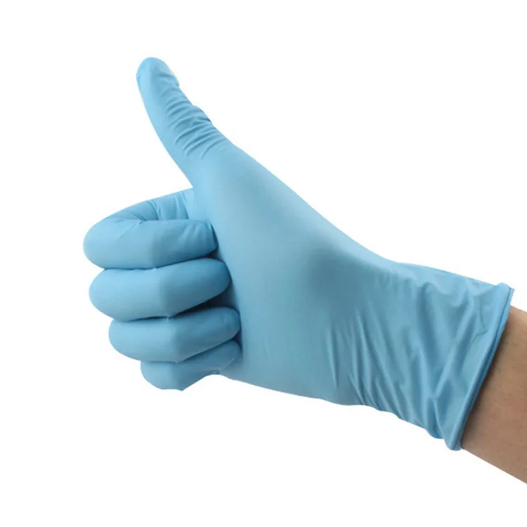 Large stock skin care guantes de nitrilo azul examen powder free nitrilo guantes