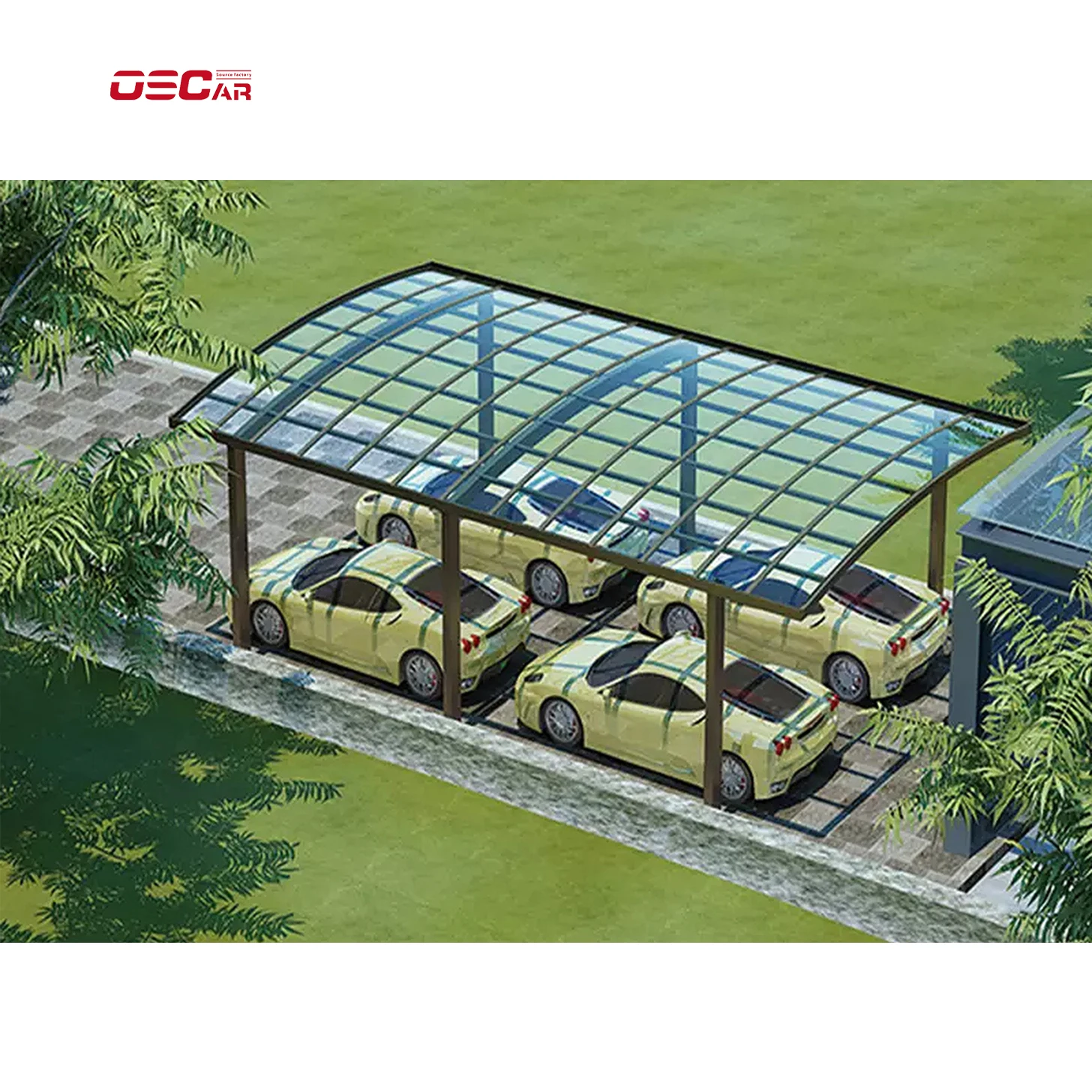 Hot Sale Steady Aluminum Alloy Frame Carport Canopy Awnings
