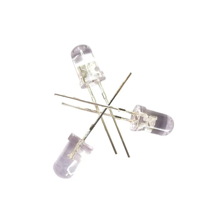 High Quality LED Round Shape 588nm to 596nm Wavelength Clear Water Lens Yellow Light DIP Led 5mm Diodes