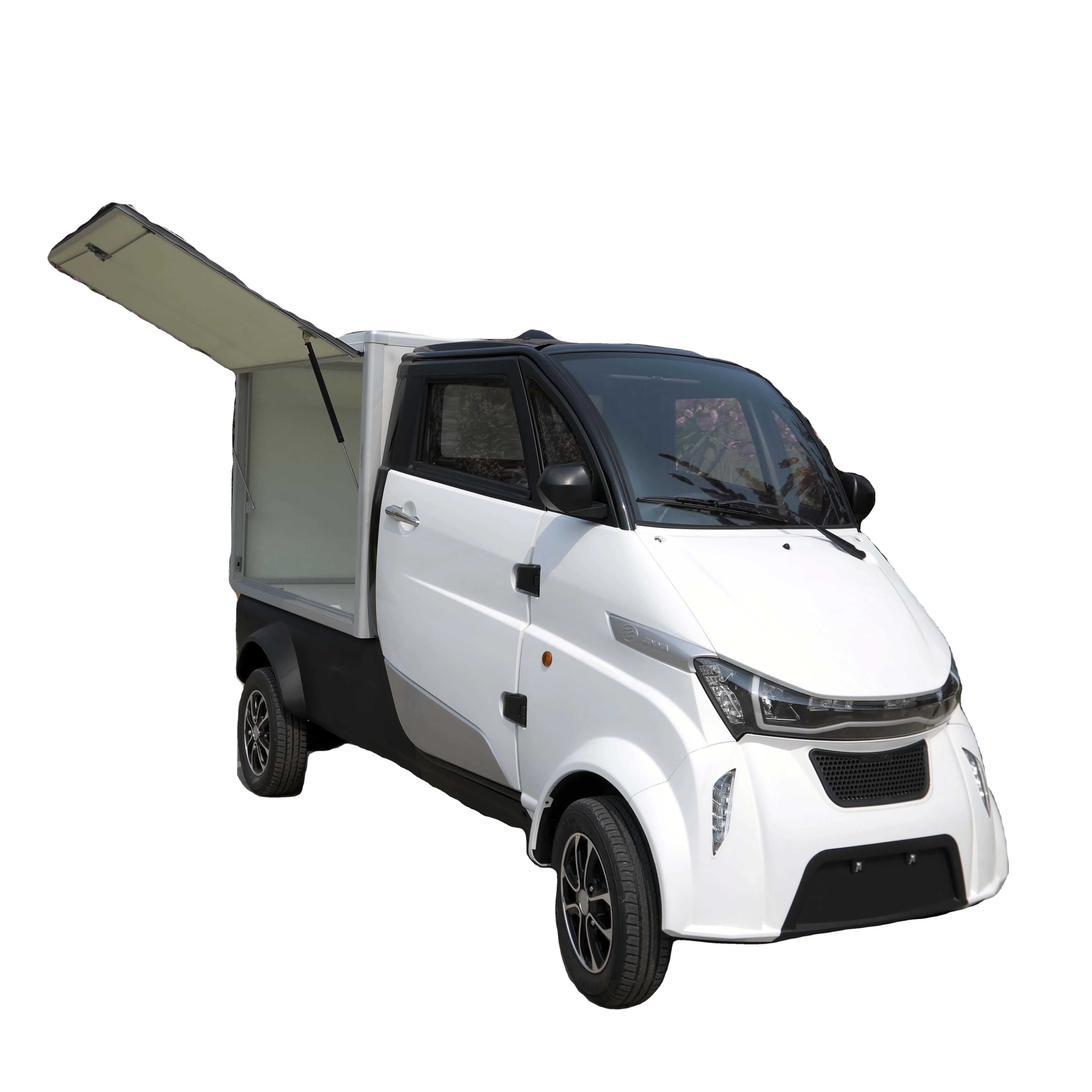 L7E  Small 4 wheel closed cabin elektromobil car electric container food trucks  for logistic delivery
