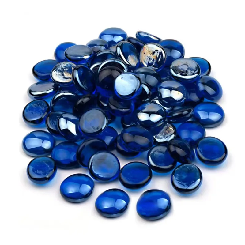 Glass bead pebbles high polishing Colorful luminous pebbles cebbles stones used for fish pond decoration