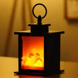 Retro Night Frame Lamp Home Decor Bedside Mood Lamp with USB Charger