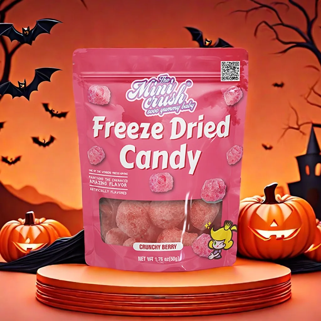 Crispy Freeze Dried Gummy Berry Sweets Snacks Halloween Candy