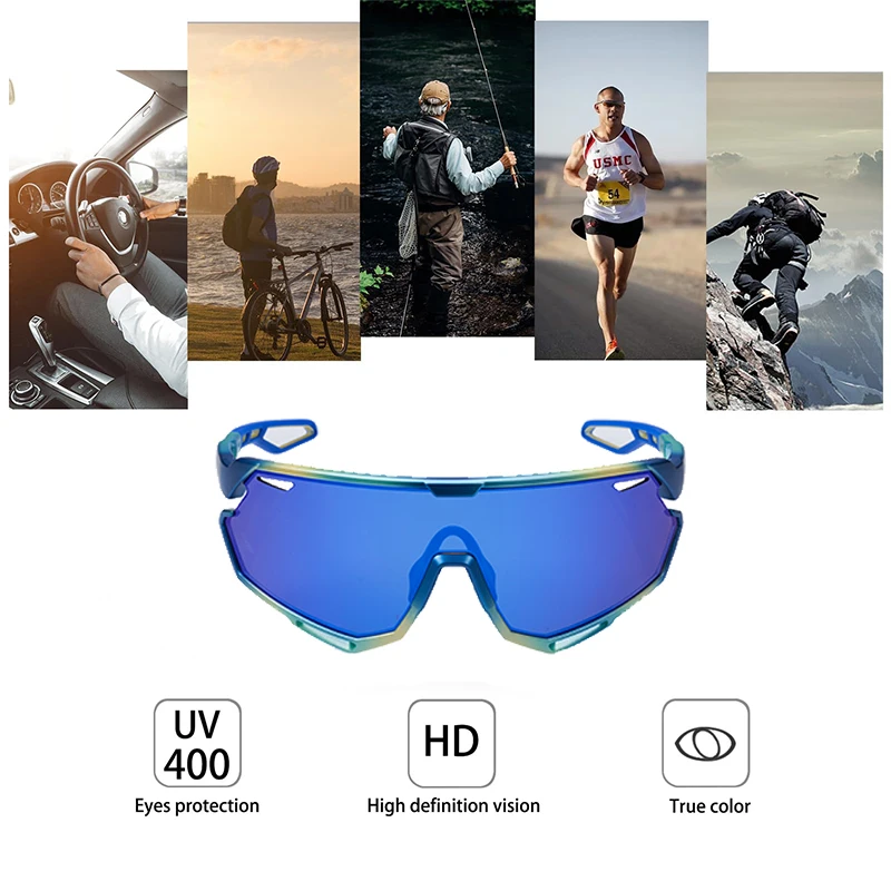 Outdoor Sports Glasses Fashion Anti Glare Anti UV PC HD Lens Cycling Glasses For Men Women Running Mountaineering Cycling