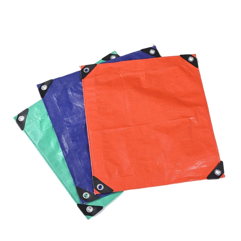 Waterproof Poly Tarp Reinforced Tarpaulin Ground Sheet Camping Tent Boat Car Cover With Eyelets