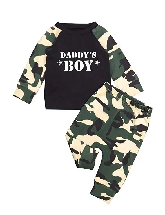 BKD Winter Fashion Long Sleeve Camouflage Set Baby Clothes OEM Service Picture Soft Shell Kids Summer Clothes Character Support