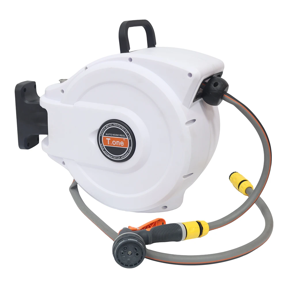 Manufactory Direct Small Automatic Garden Hose Pipe Reel Wall Mount Reel Retractable Garden Water Hose Reel