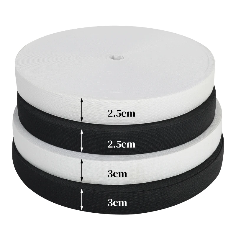 OCO Fast Delivery sew elastic Black and White Flat Elasticated  3cm sewing elastic clothing accessories