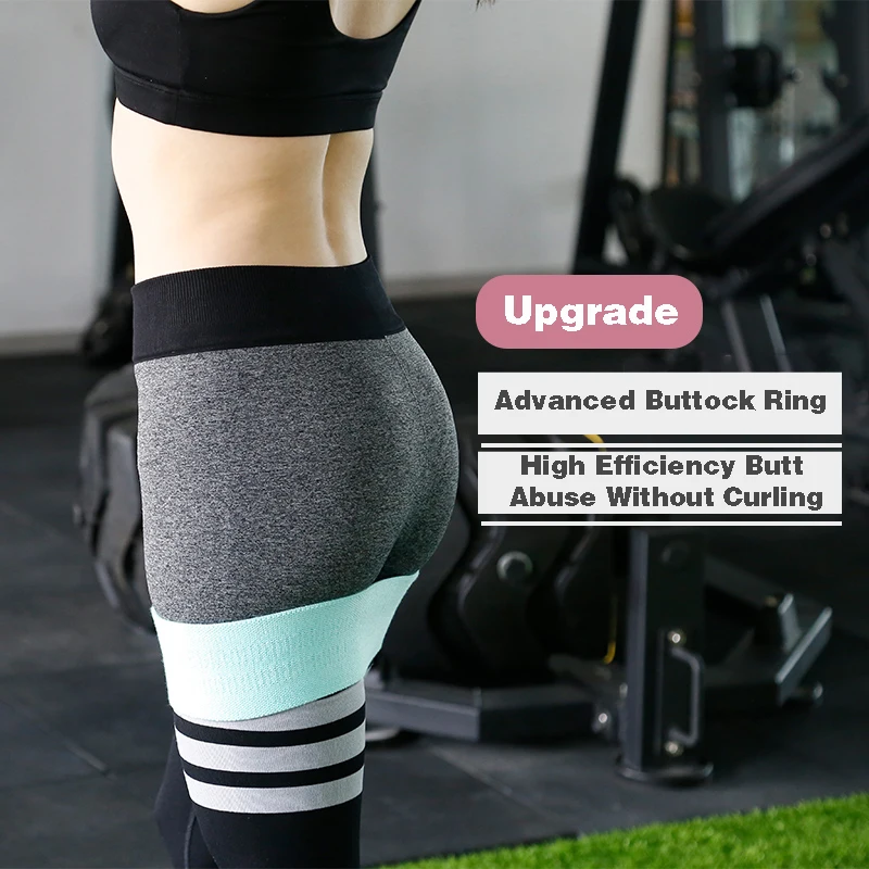  Черный рулон сопротивление упражнений петля ремешок для приседания ягодицы бедра тренировки