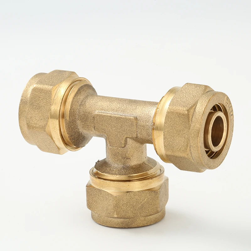 GeRuiSi Threaded Brass Ferrule Compression Fittings For PEX Pipe Water Connection
