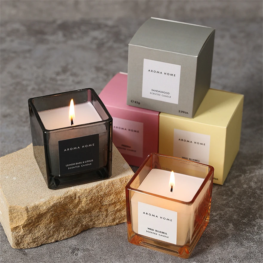 Handmade Soy Wax Candle Creative Romantic Smokeless Glass Scented Candle