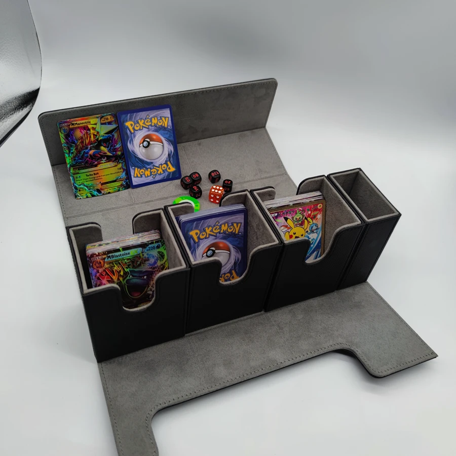 Wholesale Card Deck Box For MTG  Pu Leather  4 in1storage box TCG  Yugioh League of Legends Large capacity detachable deck box