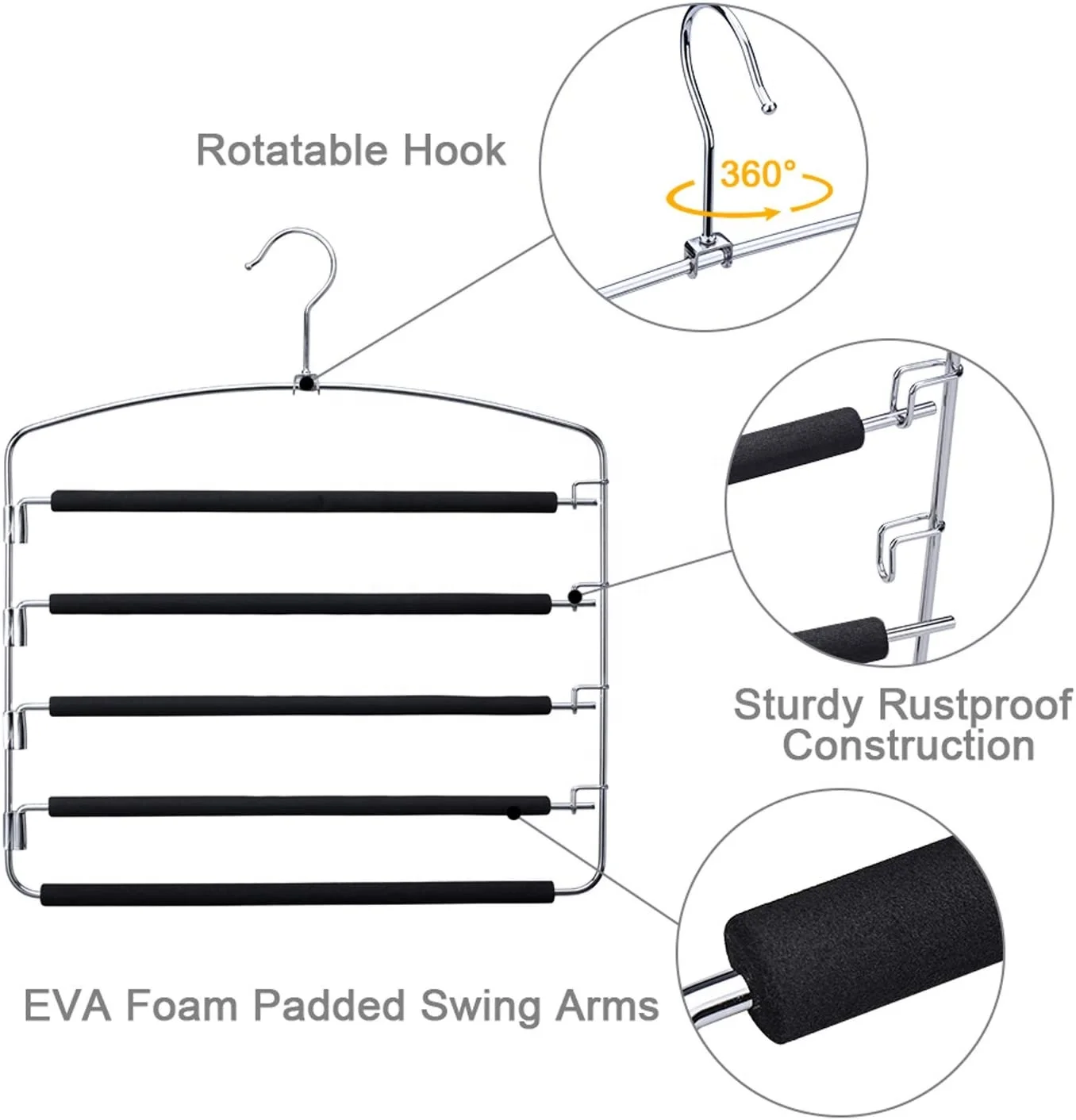 Manufacture Metal Foam Function Display Pants Hanger