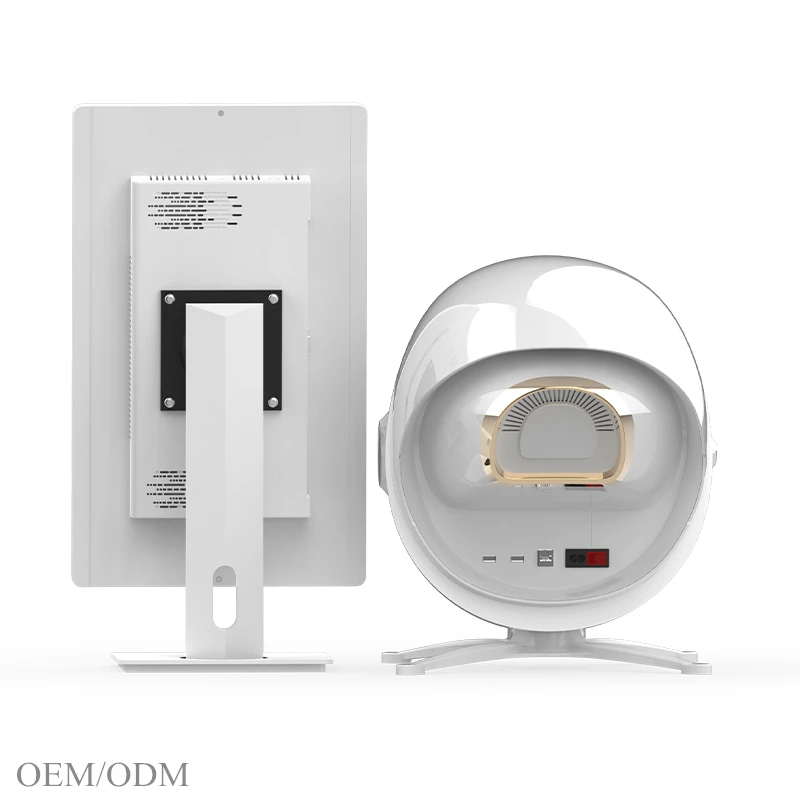 portable face skin analyzer  hydration machine smart Skin oil tone moisture color type ph dome facial tester machine