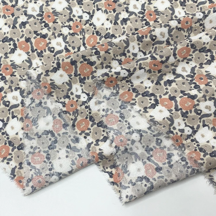 Harvest 100% rayon woven crepe small floral printed fabric suitable for dress and shirt