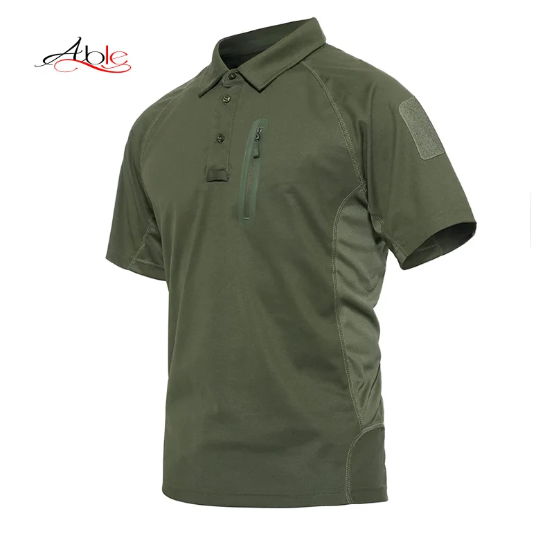 Customization Logo Camisas Masculinas Neck T-Shirt  Security Fitness Tactical Outdoor  polyester Men Polo Shirt