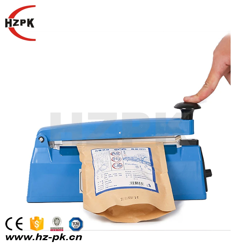 PFS-250 china small hand food aluminum foil plastic polythene  bags pouch heat hot sealer sealing machine with  plastic body