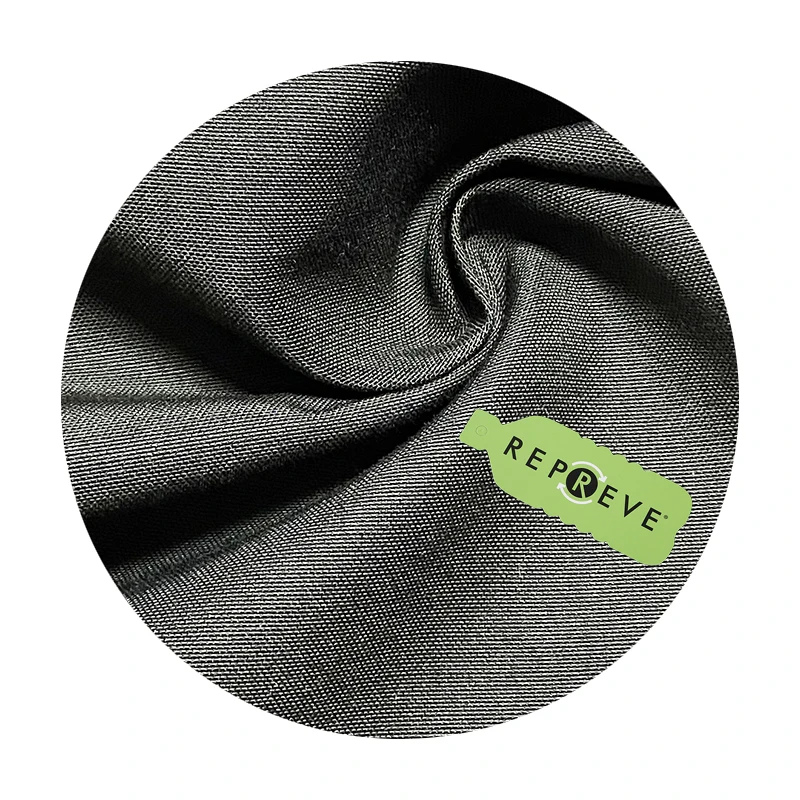 Цветной текстиль 150D, двухсторонняя переработанная полиэфирная простая ткань для одежды, используют экологически чистые ткани