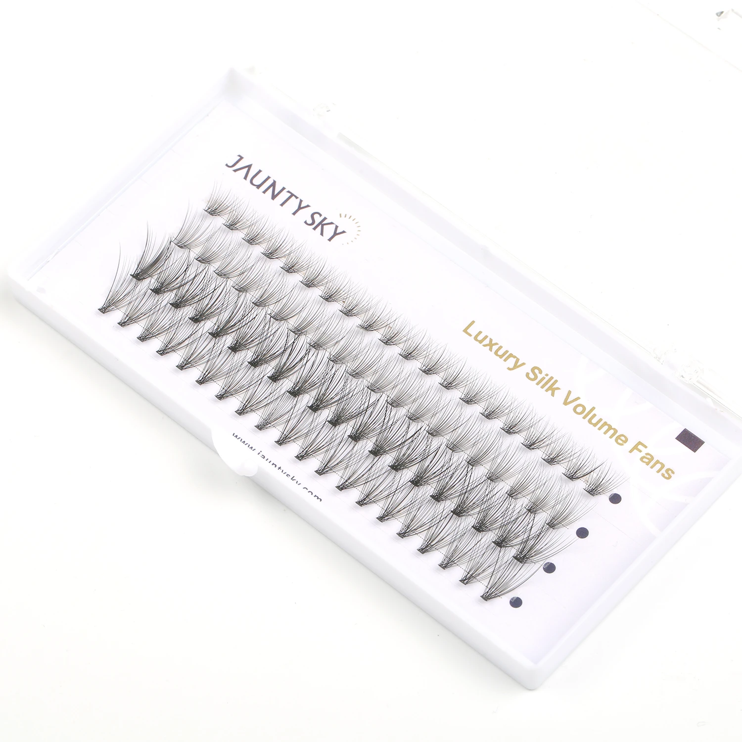 Jaunty Sky Heat Bonded Cluster Lashes Melt Flare DIY Eyelashes 10D 20D 30D 40D Hand Made Synthetic DIY Eyelash Extension Kit