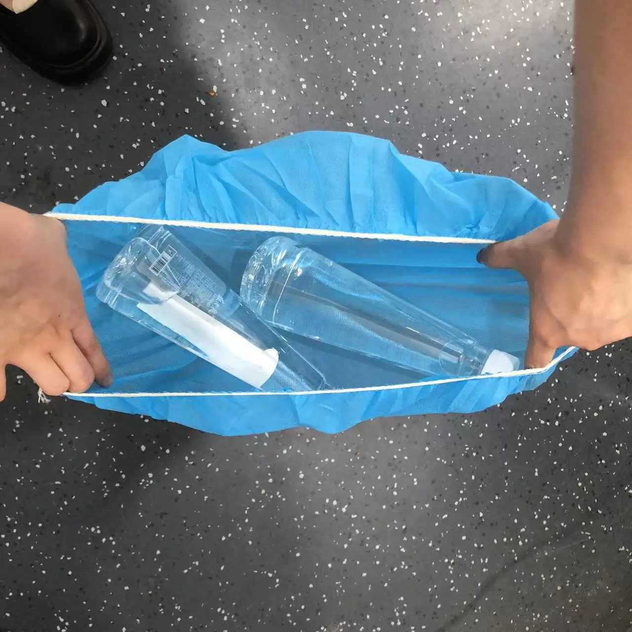 Biodegradable disposable hairnet mesh Spunbond Bouffant PP Nonwoven Hair net Isolation Elastic Dustproof Mesh Mob Cap