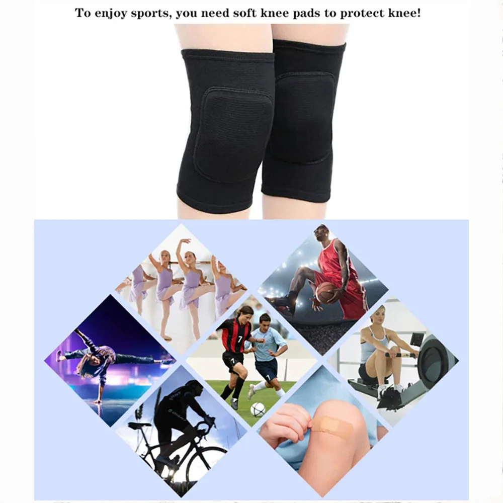 Sport Knee Pads Polyester Knee Sleeves Thickening Sponge Protection Support Kneepad for Running Fitness Breathable Knee Brace