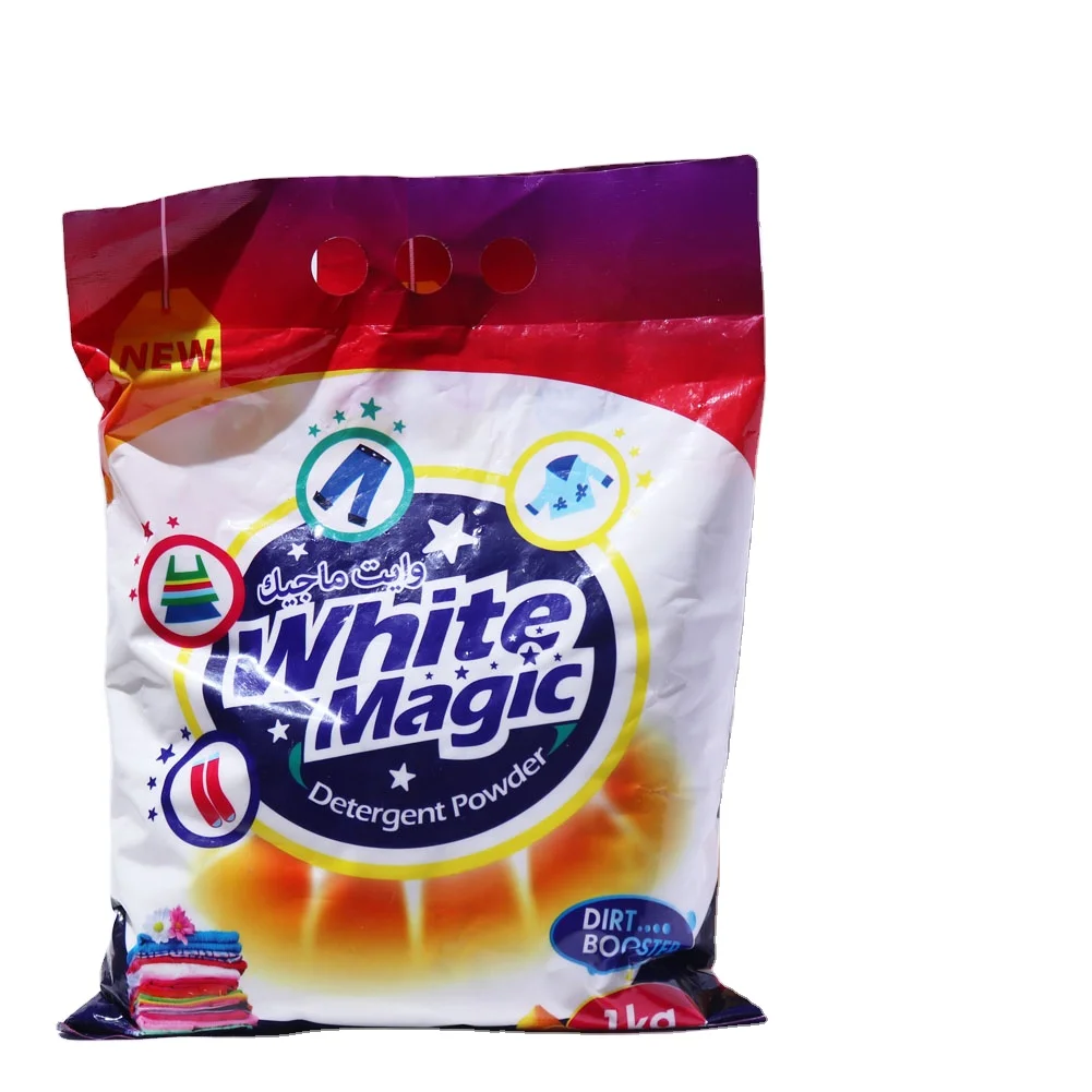 Wholesale vegan White magic 1kg laundry detergent natural fragrance free Washing powder for Bleached clothes