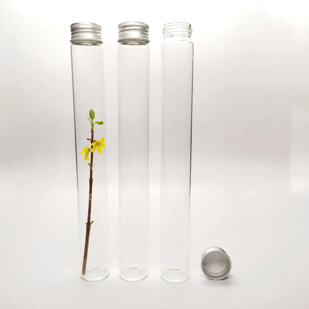 Tubular Glass Vial With Aluminum Screw Cap 115mm 116mm 120mm Glass Tube For Sale PayPal Accept