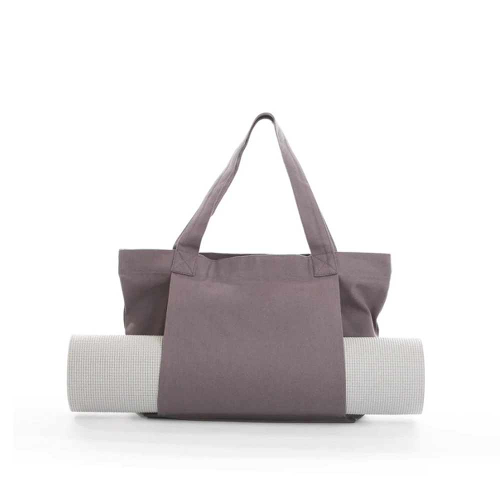 Large Yoga Mat Bags and Carriers Custom Logo Fashion Design Yoga Gym Shoulder Bag Eco Friendly Cotton Canvas Yoga Tote Bags