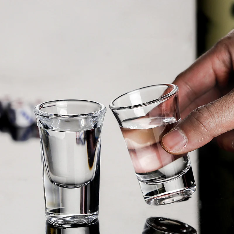 Transparent Crystal Glass Vodka Spirits Wine Shot Glass Mini 30ml Liquor Shot Glass For Sale