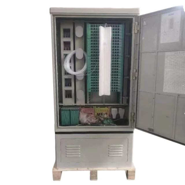 96 core Fiber optic Cabinet SMC Material Outdoor Indoor Telecom Cabinet Fiber optical cross connect cabinets