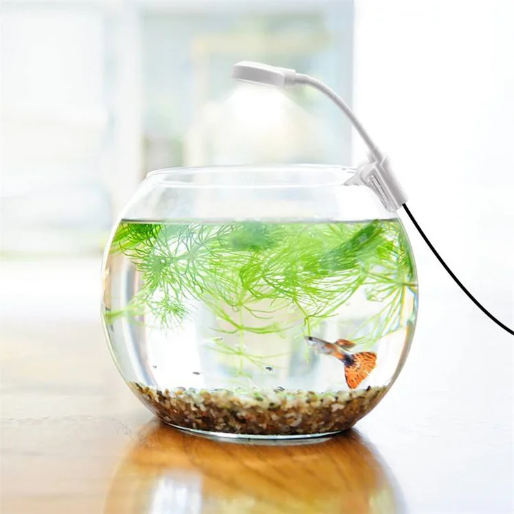 Fish Tank Adjustable Clamp Clip Lamp White&Blue Color 20000K Led Aquarium Led Light