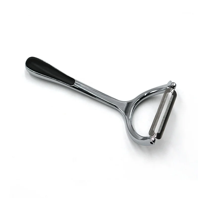 Stainless Steel Blade Potato Y Zinc Alloy Peeler Vegetable Peeler for Fruit with Rubber Painting Handle