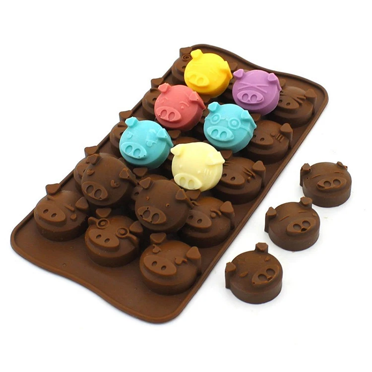 Best Selling Pig Head Shape Silicone Galleta Mold Bakeware Molds Forma De Bolo