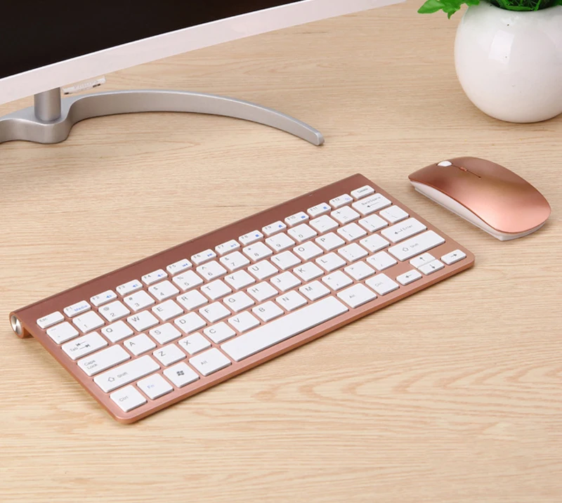 Slim Elegant Design Portable 2.4Ghz Wireless Ultra-thin keyboard and mouse combo