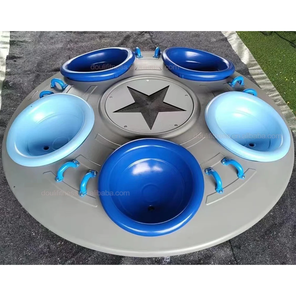 Dream Outdoor Integrated Colorful Seats Inviting Shape Multispinner Carousel Playground Equipment for Children